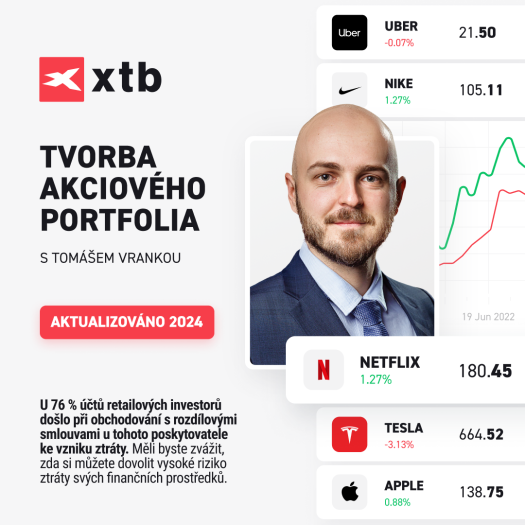 tvorba akciového portfolia s XTB