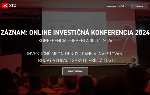 INVESTIČNÁ KONFERENCIA XTB