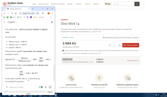 Golden Gate spread u 1 g zlata