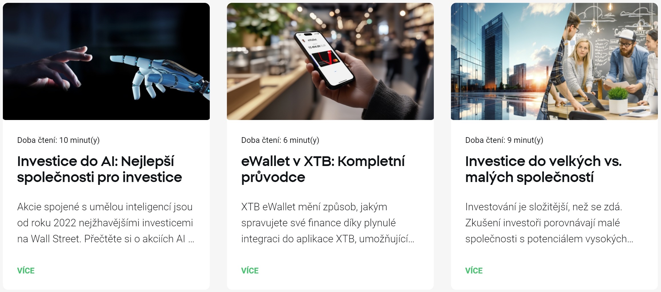 xtb vzdělávání - ukázka článků