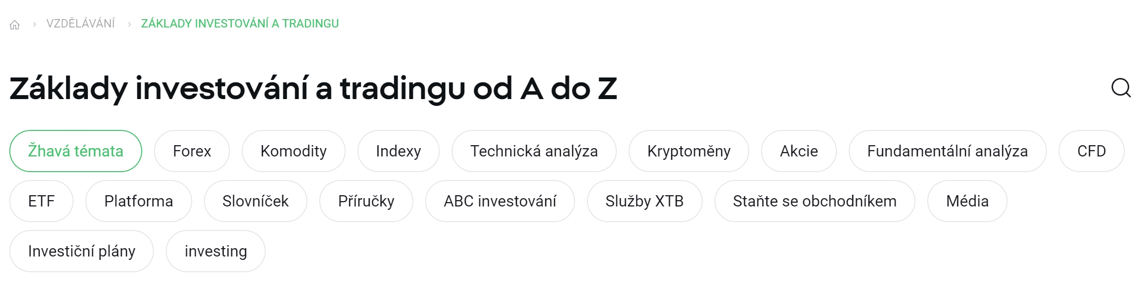 xtb vzdělávání
