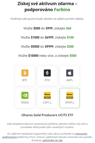 etoro bonus krok 2 - získání bonusu