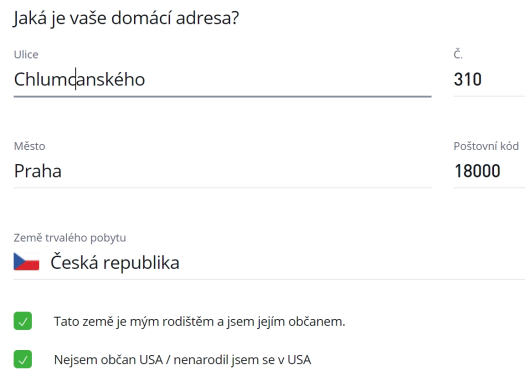 etoro registrace - spravny format adresy