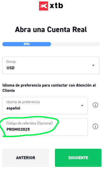 Codigo de Referidos XTB