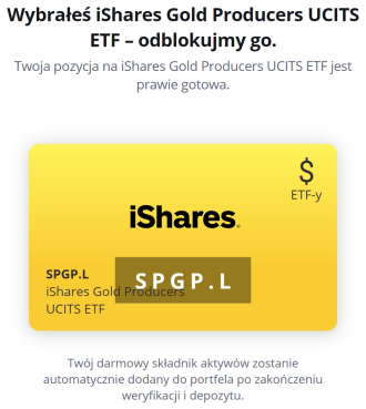 Wybrałeś iShares Gold Producers UCITS ETF – odblokujmy go. eToro
