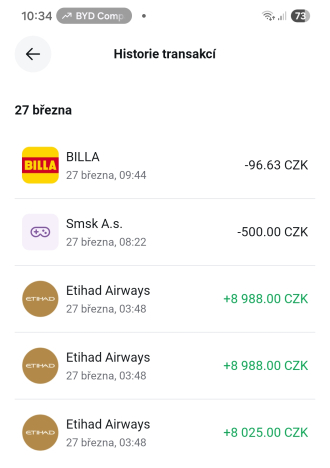 xtb eWallet vrácení platby na kartu