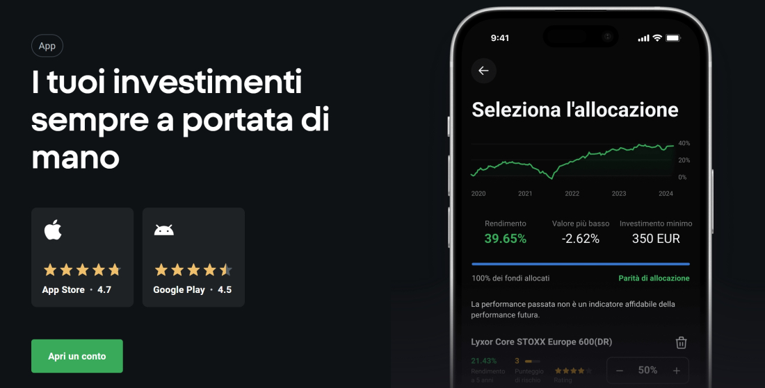 Applicazione mobile XTB