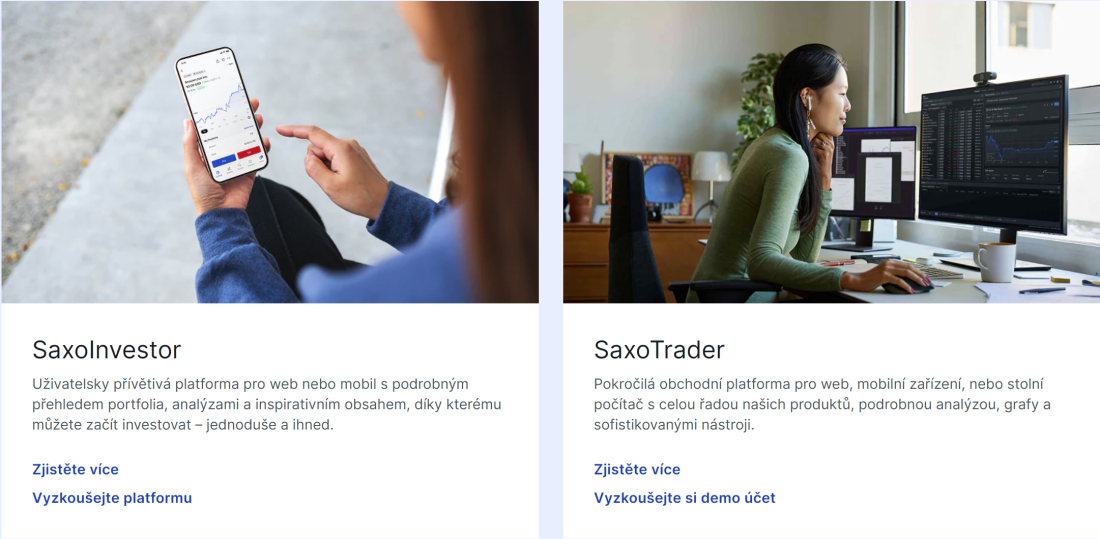 SaxoInvestor a SaxoTrader - obcgodní platformy Saxo Bank