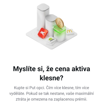 XTB Put opce - Myslíte si, že cena aktiva klesne?