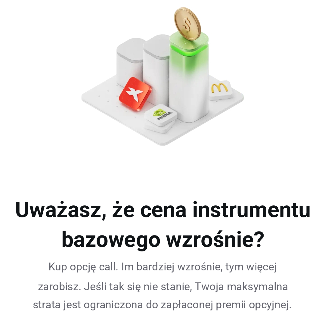 XTB Call opce - Myslíte si, že cena aktiva poroste?
