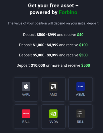 eToro free share selection