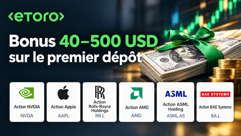 Offre de bienvenue eToro : code promo et bonus 500 $
