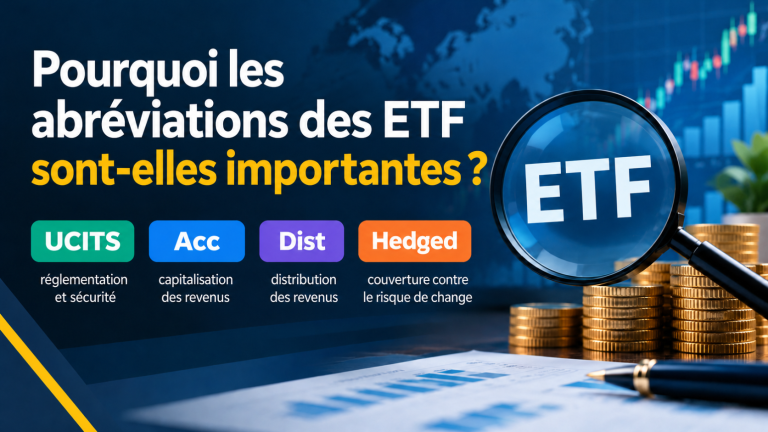 Pourquoi les abréviations des ETF sont-elles importantes ? UCITS, Acc, Dist ou Hedged.