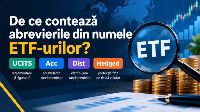 De ce contează abrevierile din numele ETF-urilor? UCITS, Acc, Dist sau Hedged.
