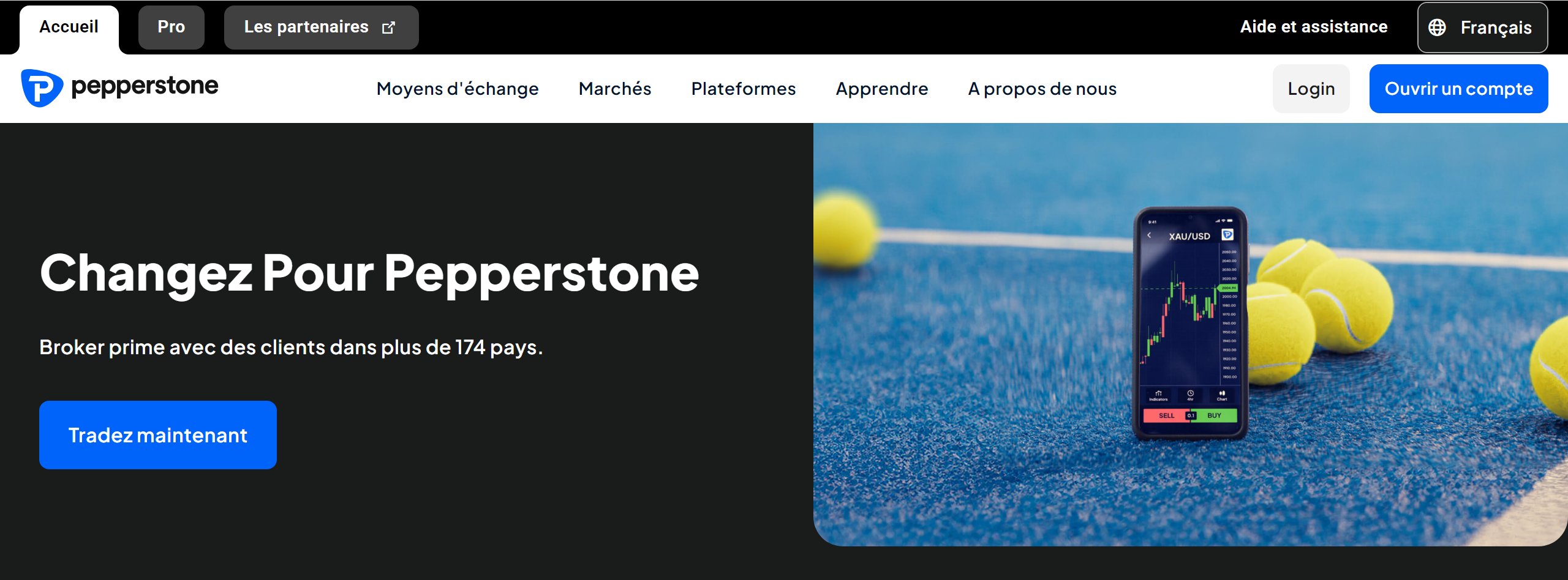 Le site de Pepperstone en français
