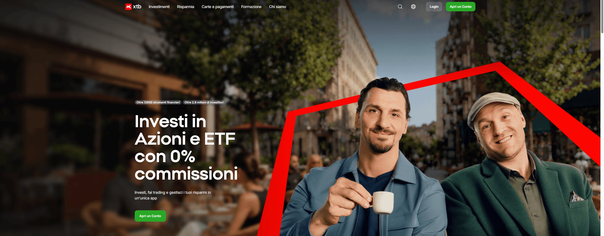 Il sito di XTB in Italia